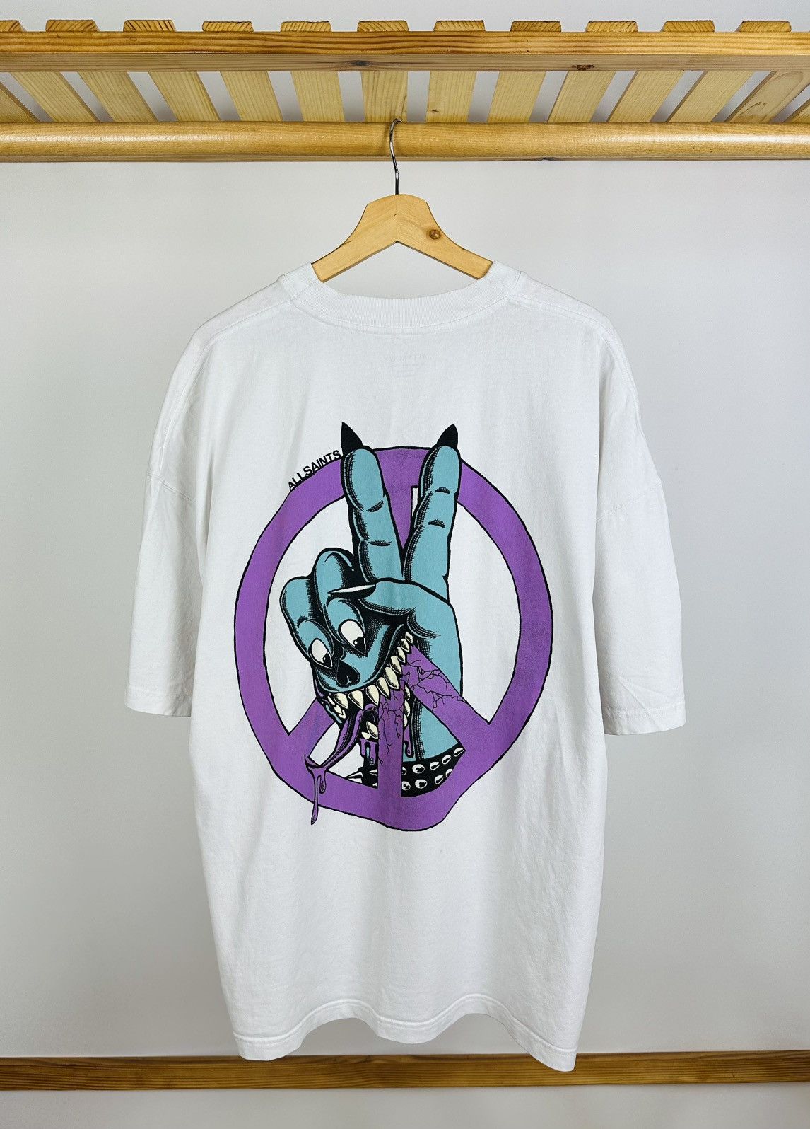 Allsaints Allsaints Activist Big Crazy Logo Oversized Crew T-Shirt Size US XXL / EU 58 / 5 - 1 Thumbnail