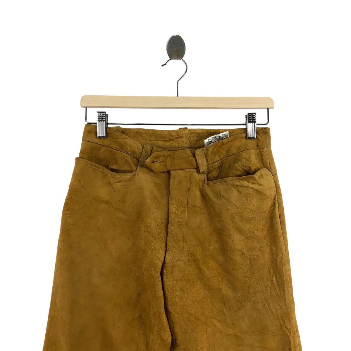 Katharine Hamnett London Vtg KATHARINE HAMNETT LONDON Goat Skin Leather Pant 1999 Size 28" / US 6 / IT 42 - 3 Thumbnail
