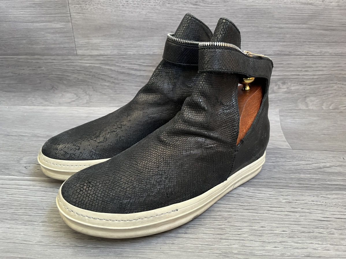Officine creative snake skin ramones high top sneakers
