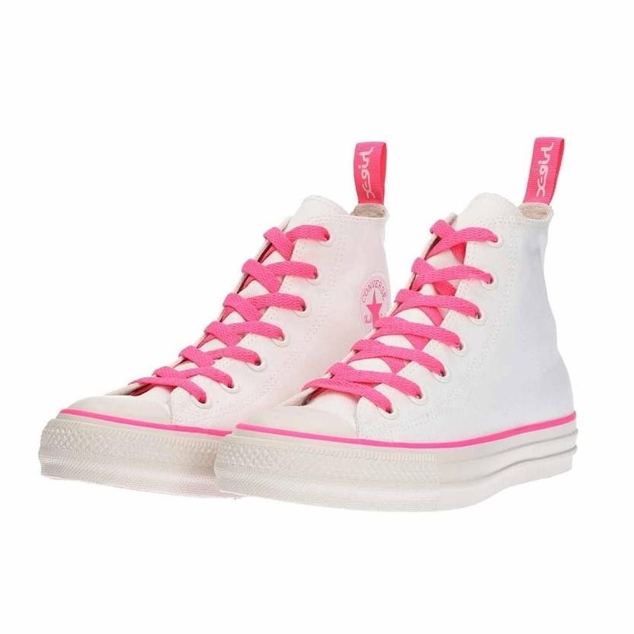 Converse X girl X girl x Converse Pink White Hi Top Sneakers Collab Grailed