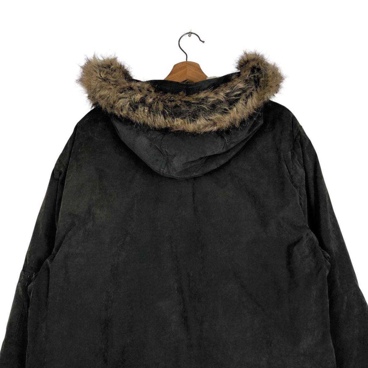 Japanese Brand 🔥VINTAGE BOMBER JACKET CHORE WORKER VOLCOM MINK FUR HOODIE Size US XL / EU 56 / 4 - 11 Thumbnail