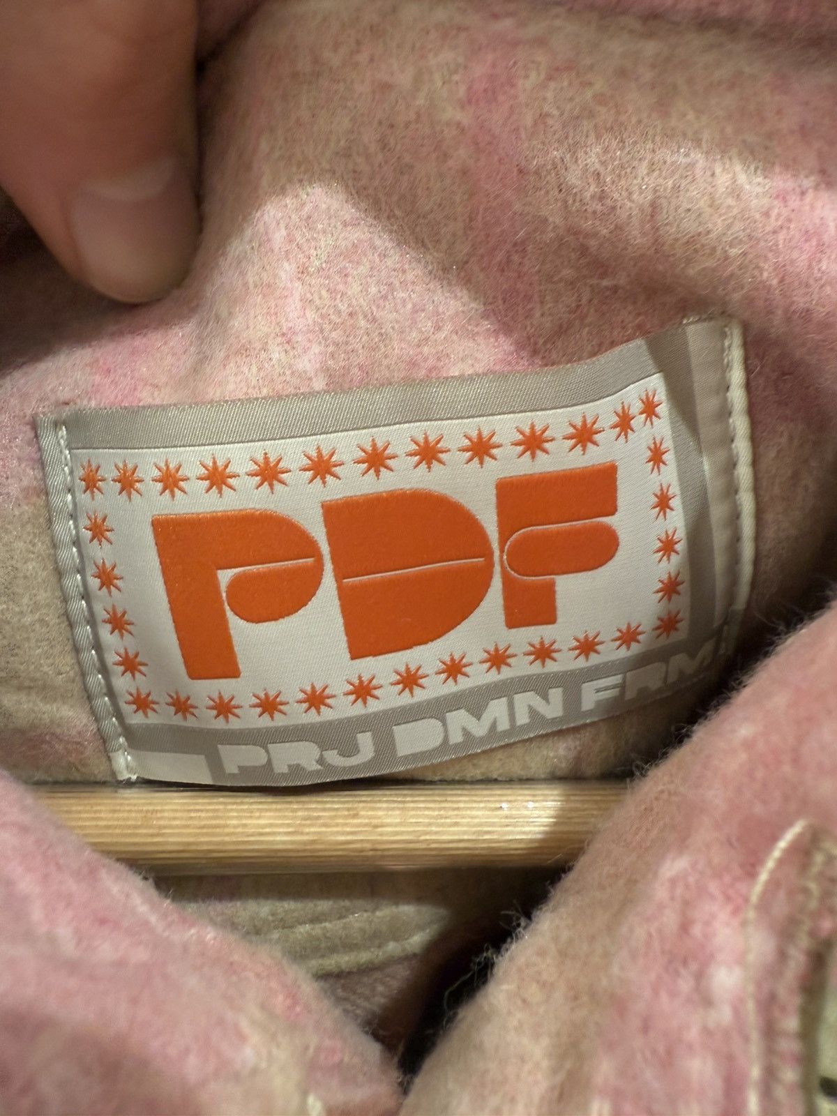 PDF PDF channel check wool overshirt pink / tan size Large Size US L / EU 52-54 / 3 - 2 Thumbnail