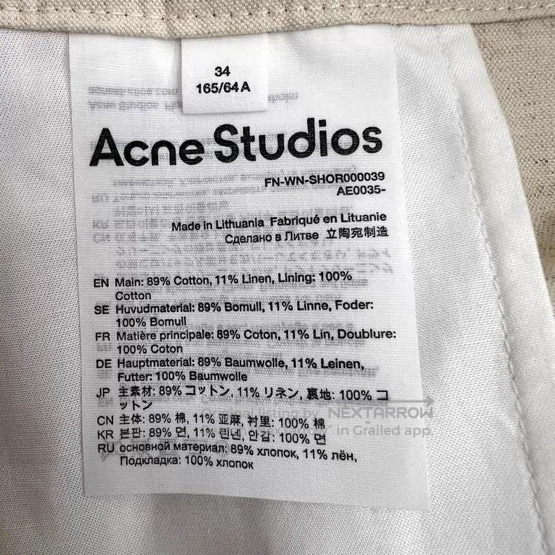 Acne Studios Acne Studios Beige cotton linen casual five pants Size 42" / US 20 - 6 Thumbnail
