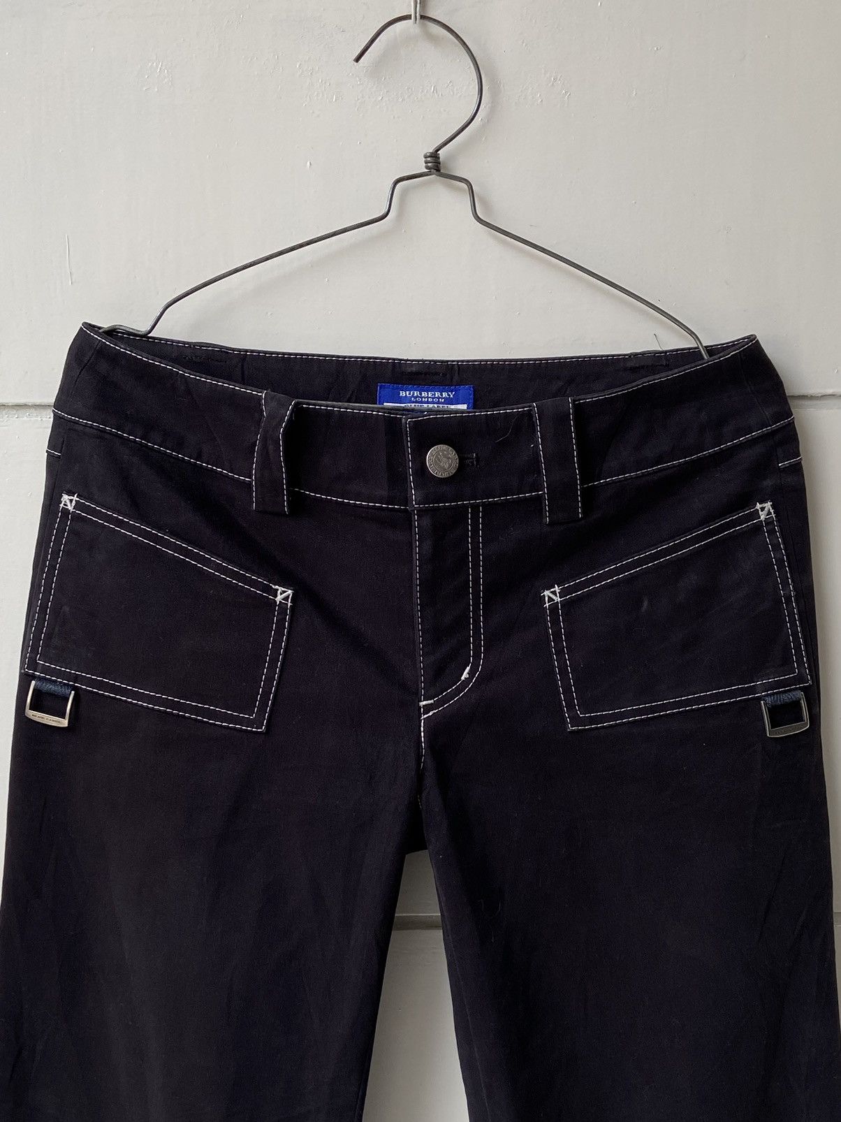 Burberry BURBERRY Black Long Pants Size US 27 - 2 Thumbnail