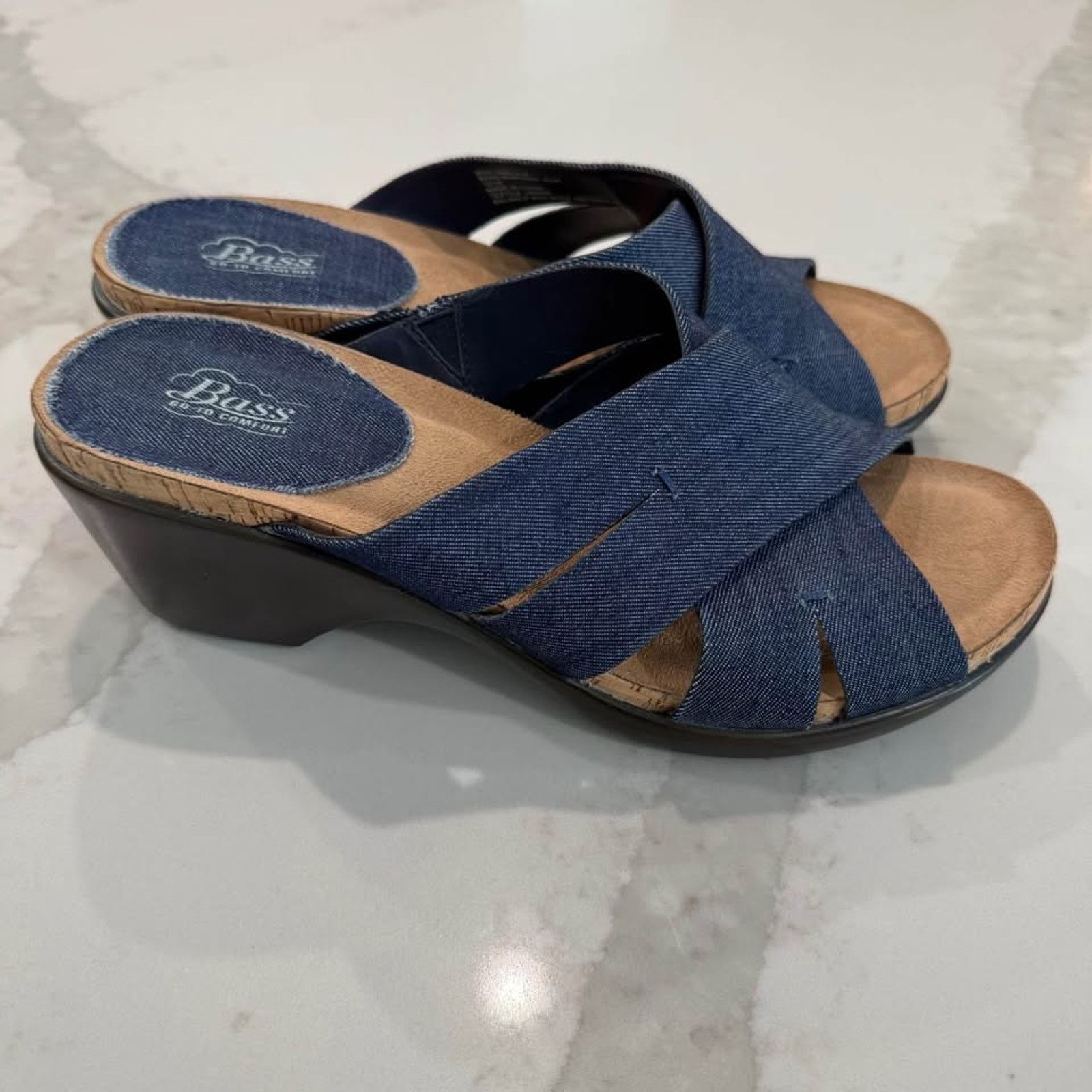 G.H. Bass & Co. G.H. Bass & Co. MaryAnn Denim Wedge Sandal Womens 8.5M Size US 8.5 / IT 38.5 - 1 Thumbnail