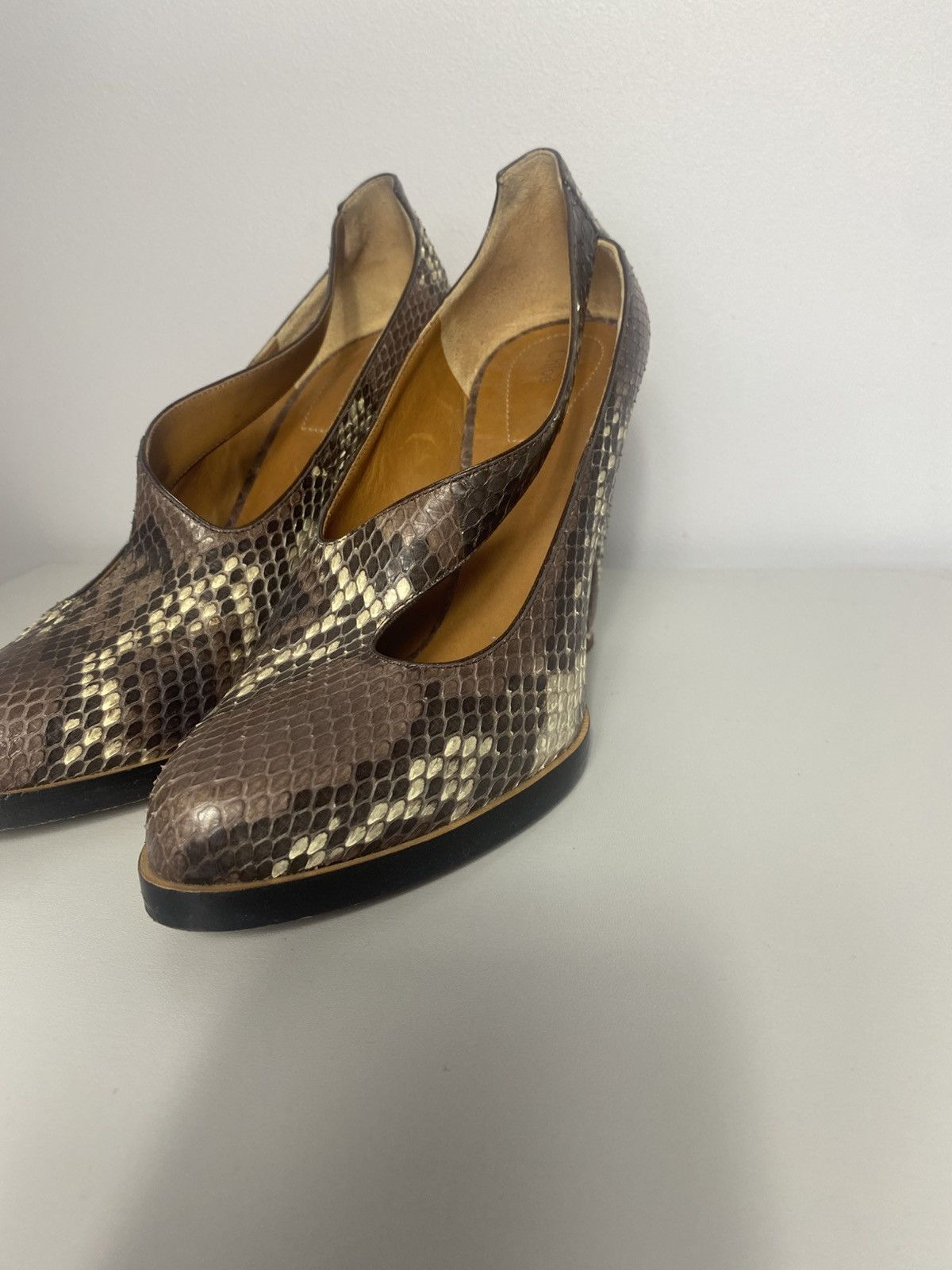 Chloe Chloe Python leather heels 38 woman Size US 8 / IT 38 - 4 Thumbnail