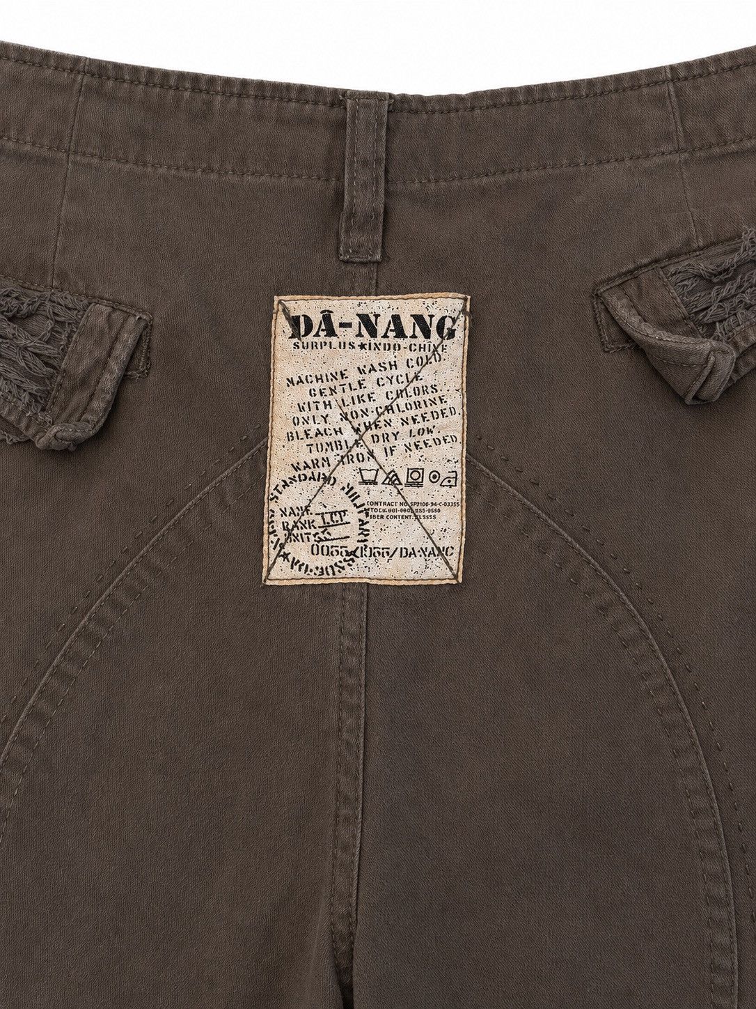 Other Da-Nang Embroidered Cargo Pants | Y2K Military Boho Style Size 28" / US 6 / IT 42 - 8 Thumbnail