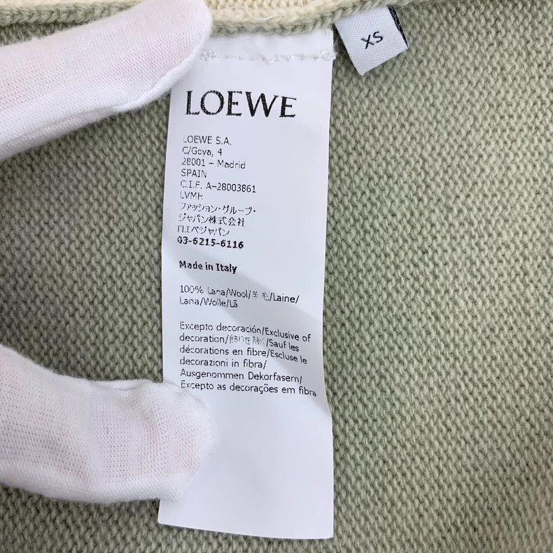 Loewe LOEWE Embroidered wool collar long sleeve Polo knit sweate Size XS / US 0-2 / IT 36-38 - 7 Thumbnail