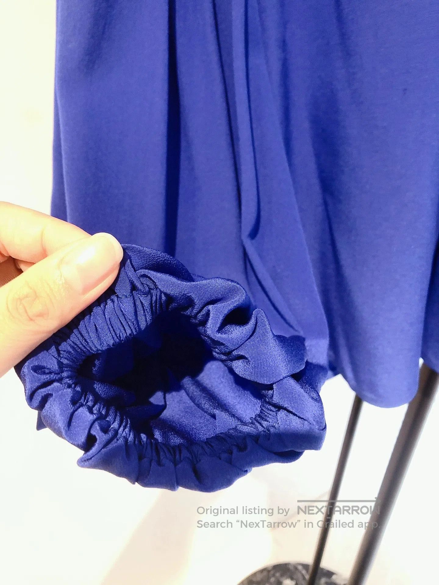 Fendi FENDI Blue Silk Panel Lantern Sleeve Top. Size US S / EU 44-46 / 1 - 5 Thumbnail