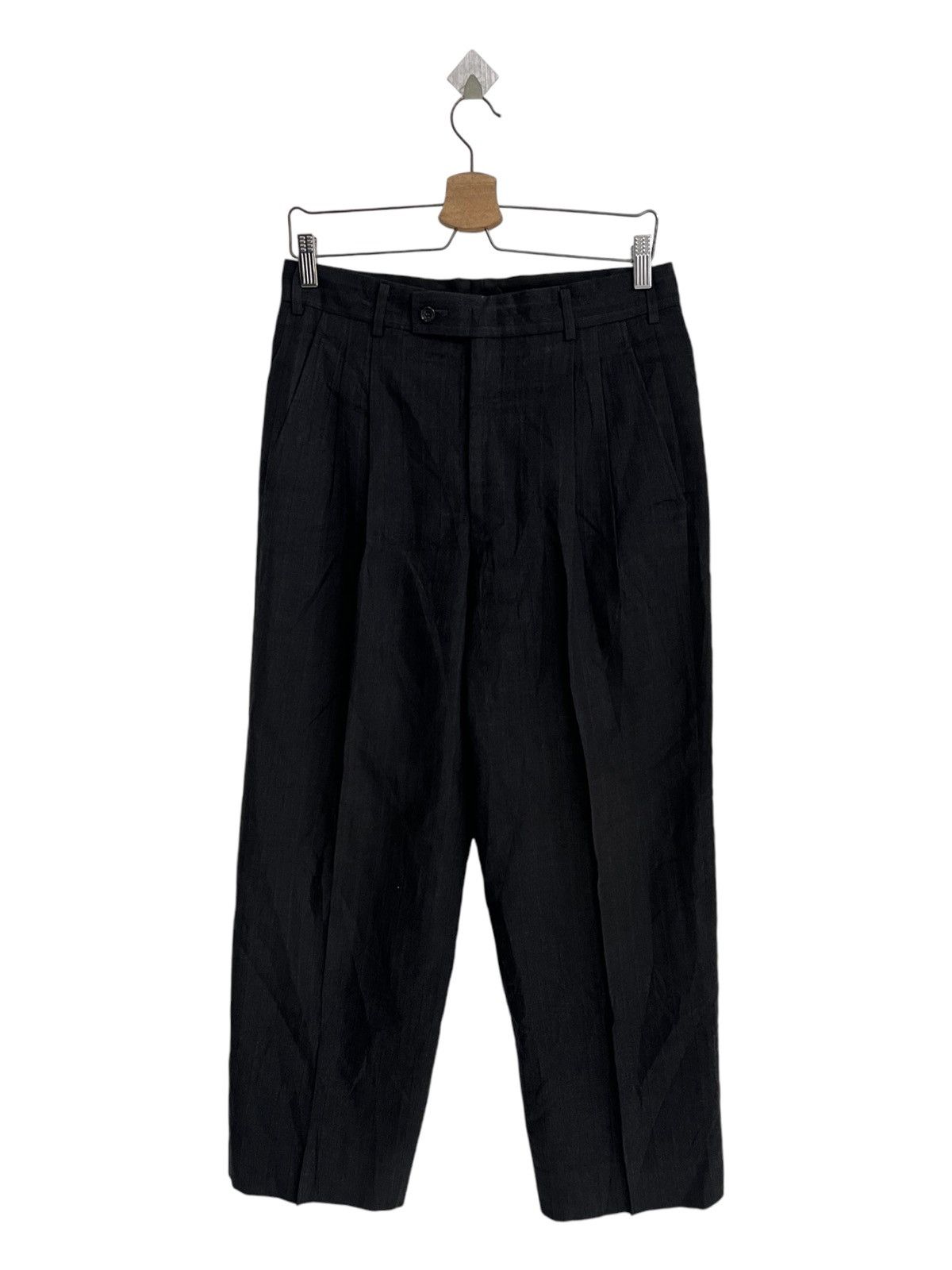 Comme des Garcons Homme 1980s Comme des Garçons Homme Wide Leg 🎈Trousers Pants Size US 31 - 3 Thumbnail