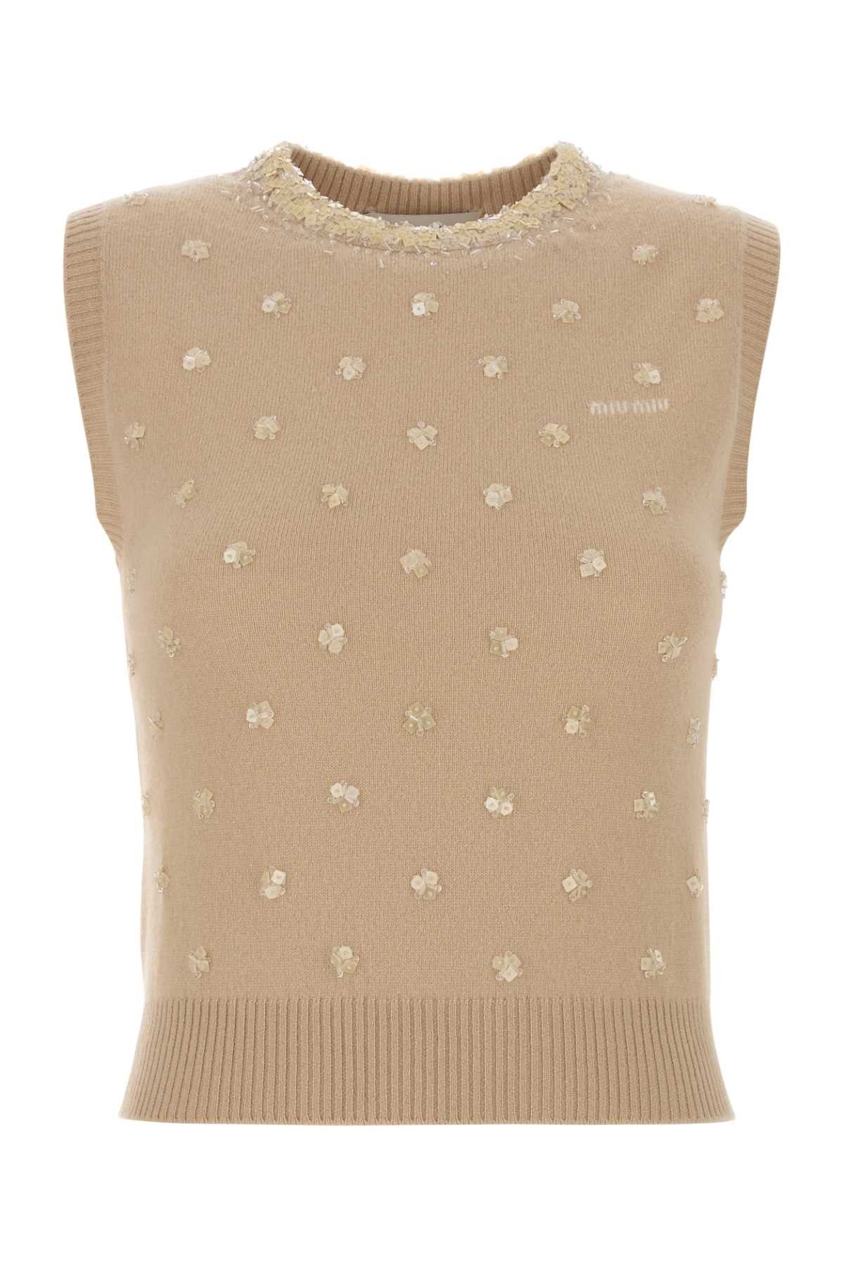 Sand Cashmere Vest