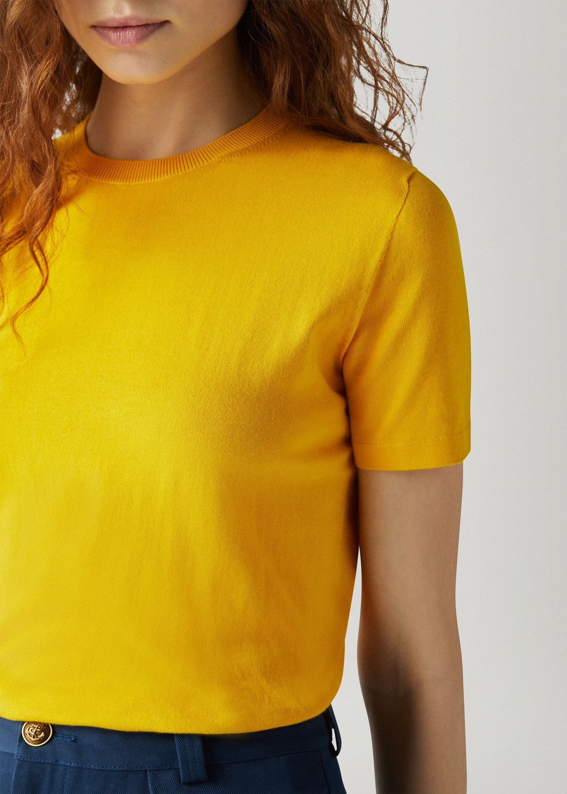 Loro Piana o1srvl11e0424 T- Shirt in Yellow Size XL / US 12-14 / IT 48-50 - 4 Thumbnail