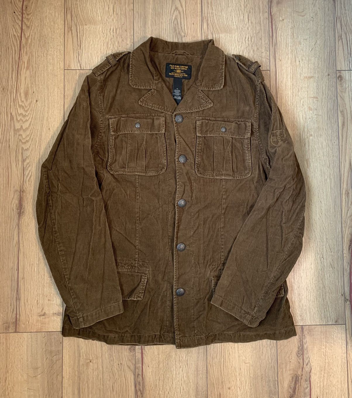 image of Polo Ralph Laurent Usrl Military Surplus Corduroy Jacket in Brown, Men's (Size XL)