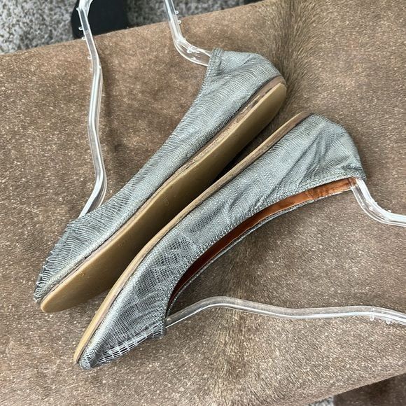 Lanvin Lanvin The Ballerina Flat in Lizard Embossed Textured Metall Size US 6 / IT 36 - 7 Thumbnail