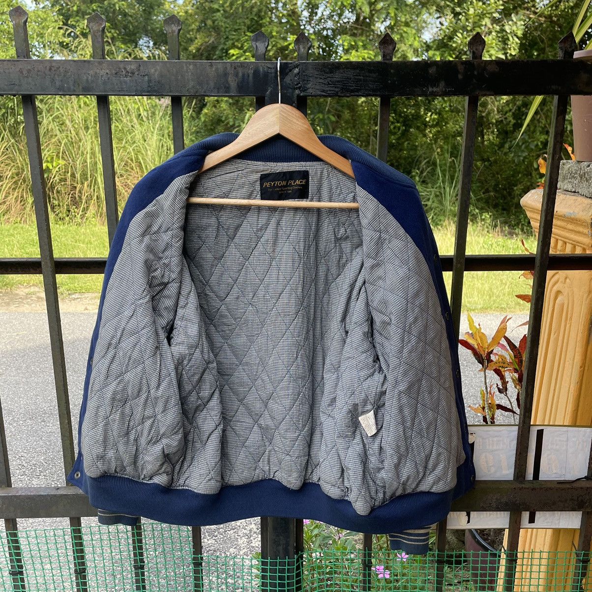 Japanese Brand 🔥🔥🇯🇵Peyton Place Sleeves Leather Heavy Wool Varsity Jacket Size M / US 6-8 / IT 42-44 - 12 Thumbnail