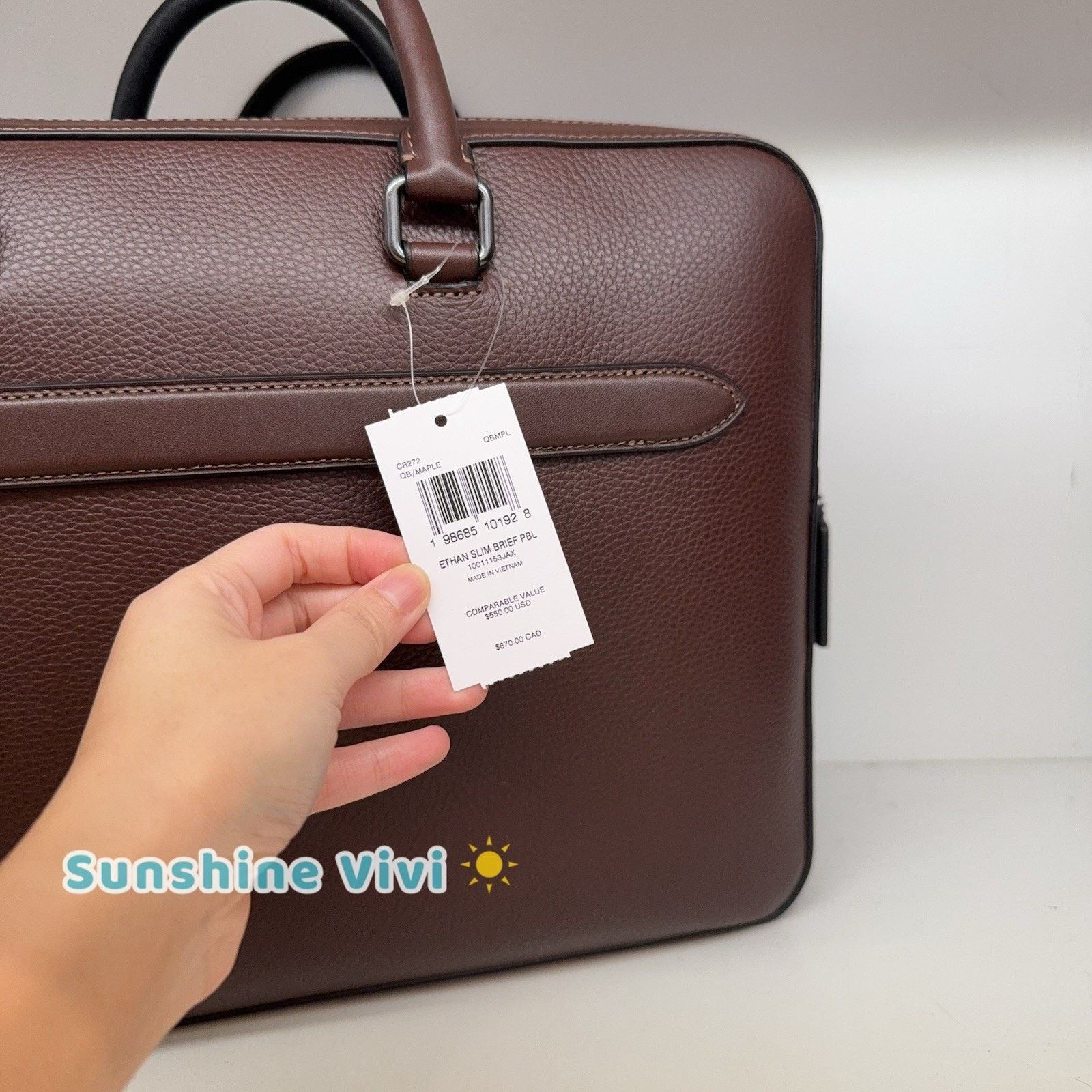 Coach NWT Coach Ethan Slim Brief leather CR272 Gunmetal/Maple Size ONE SIZE - 5 Thumbnail