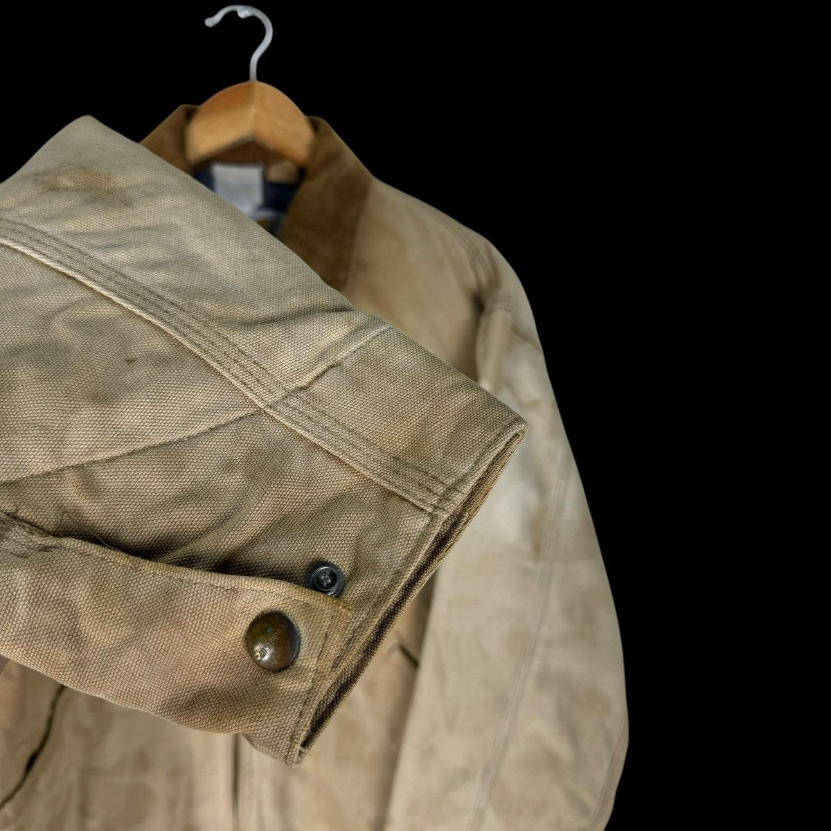 Carhartt × Carhartt Wip × Vintage ☀️80s CARHARTT DETROIT SUN FADED WORKWEAR BUTTON JACKET Size US S / EU 44-46 / 1 - 5 Thumbnail