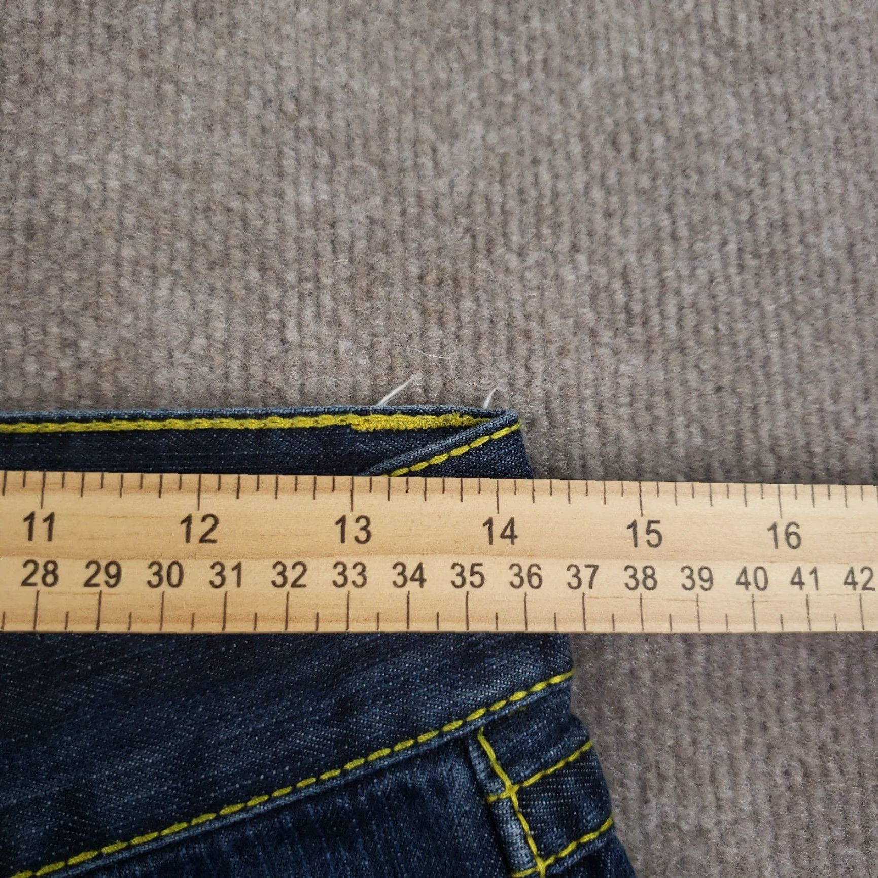 Denime VINTAGE Miskeen Jeans Men 29x31 Denim Blue 90s Grunge Embroidered Pockets Relaxed Straight Jeans Mens Regular Size 29 Size US 29 - 6 Thumbnail