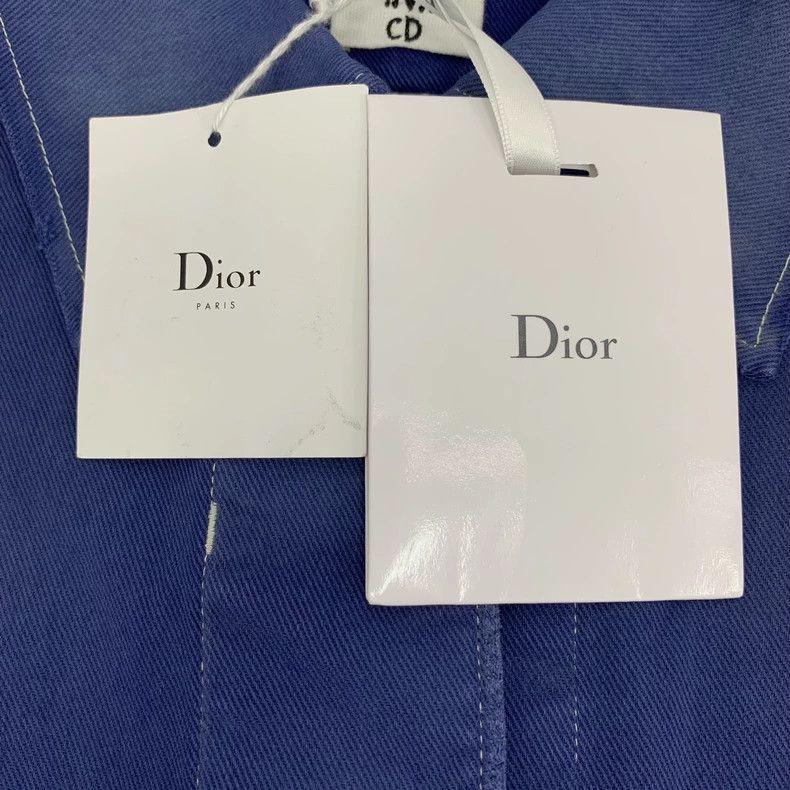 Dior Dior Dark blue printed cotton lapel long-sleeved denim jac Size XS / US 0-2 / IT 36-38 - 8 Thumbnail