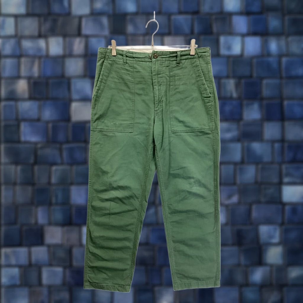 Engineered Garments Engineered Garments REVERSE SATEEN Fatigue Baker Pants Men Green S Used Size US 29 - 1 Thumbnail