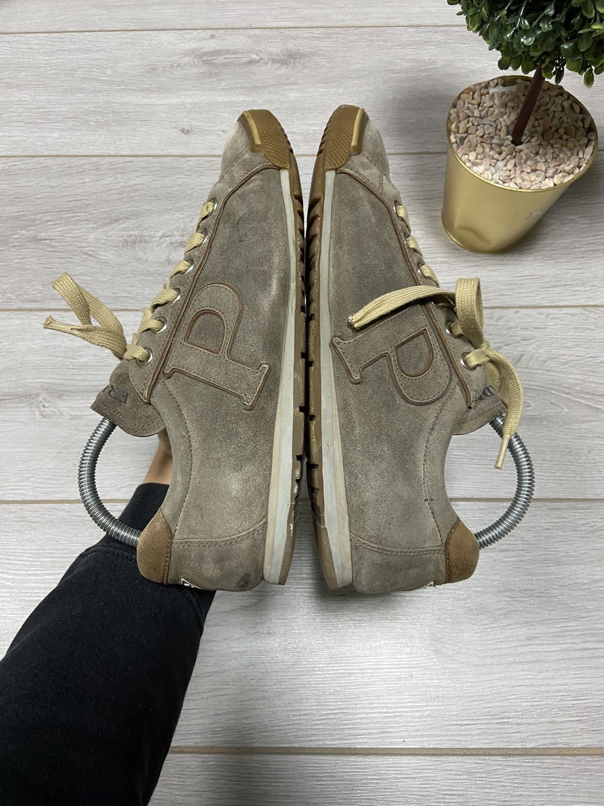Prada Prada leather sneakers red tab metallic logo Size US 8.5 / EU 41-42 - 11 Thumbnail