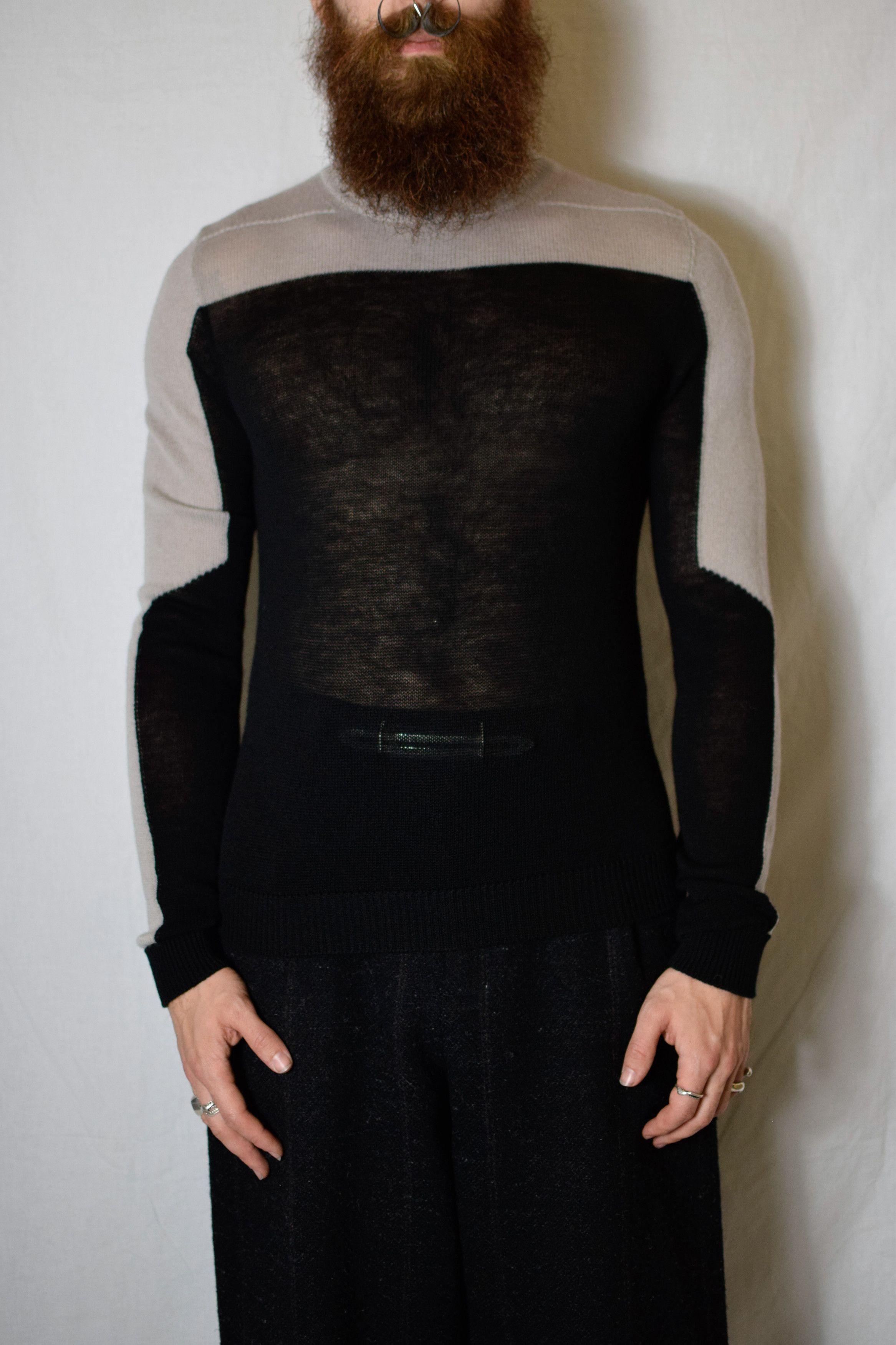 Rick Owens Rick Owens AW22 Color Block Turtleneck - RU02A5642-KNSI Size US M / EU 48-50 / 2 - 4 Thumbnail