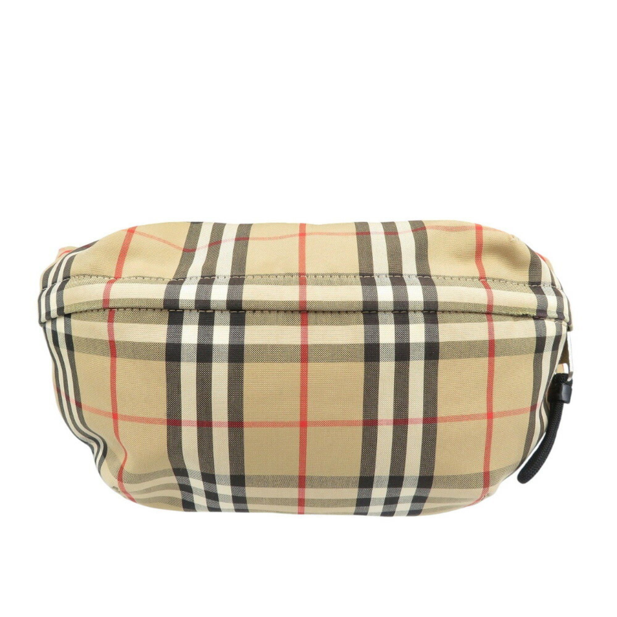 Burberry Burberry Nova Check Cotton Polyester Brown Body Bag Waist Pouch 1397BURBERRY Size ONE SIZE - 1 Thumbnail