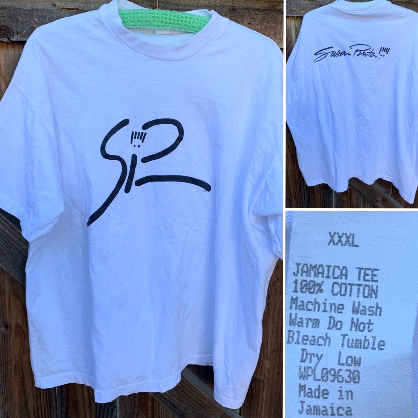 Vintage vintage Susan Powter t-shirt single stitch graphic tee 90s 1990s XXXL 3XL unisex white cotton Jamaica Tees graphic tee 1990s 90s shirt Size US XXL / EU 58 / 5 - 5 Thumbnail