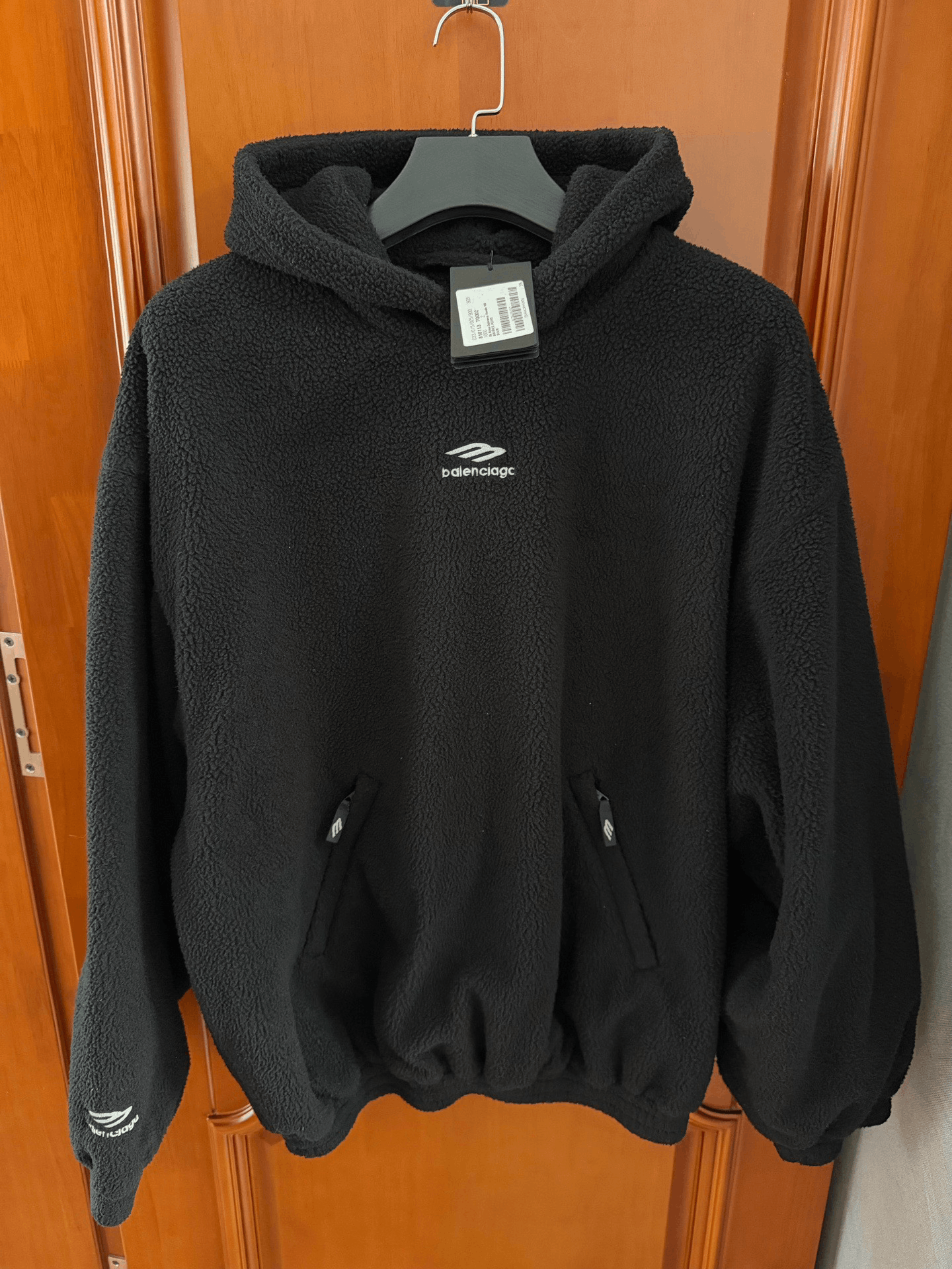 Balenciaga Balenciaga Fleece Black Hoodie s Men Size US S / EU 44-46 / 1 - 1 Thumbnail