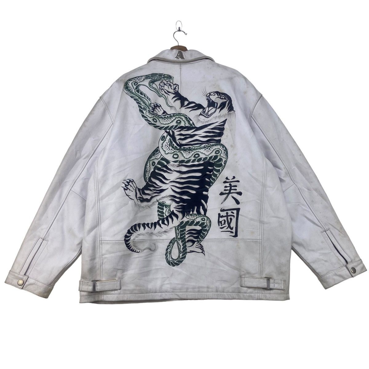 Japanese Brand Japanese Traditional Avenue Tiger X Snake Leather Jacket Size US XL / EU 56 / 4 - 1 Thumbnail