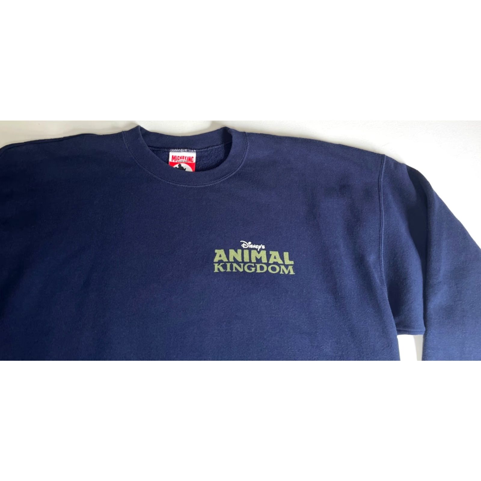 Vintage VINTAGE Mickey Inc. Disney's Animal Kingdom Sweatshirt Unisex Adults XL Navy Blue 90s Graphic Print Double-Sided Firn Size US XL / EU 56 / 4 - 6 Thumbnail
