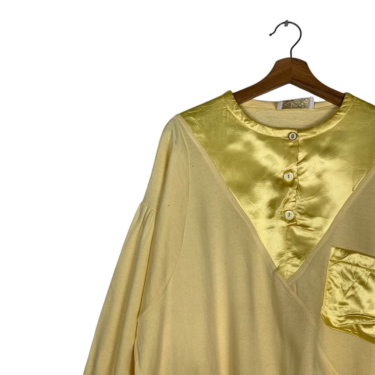 Japanese Brand 80’s CATHERINE Made in France Yellow Sweatshirt #1540-C69 Size M / US 6-8 / IT 42-44 - 6 Thumbnail