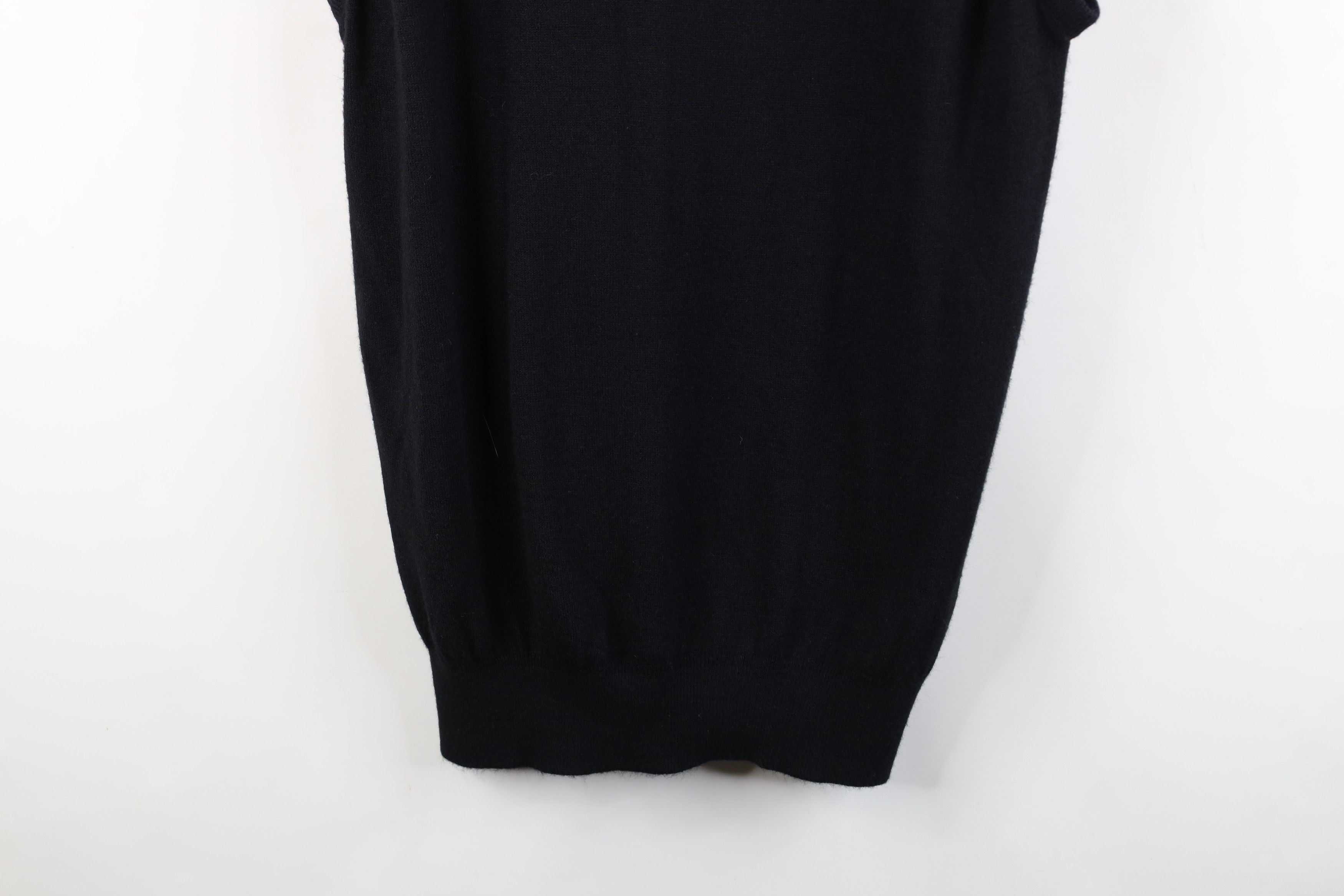 Vintage 90s Streetwear Knit V-Neck Sweater Vest USA Black