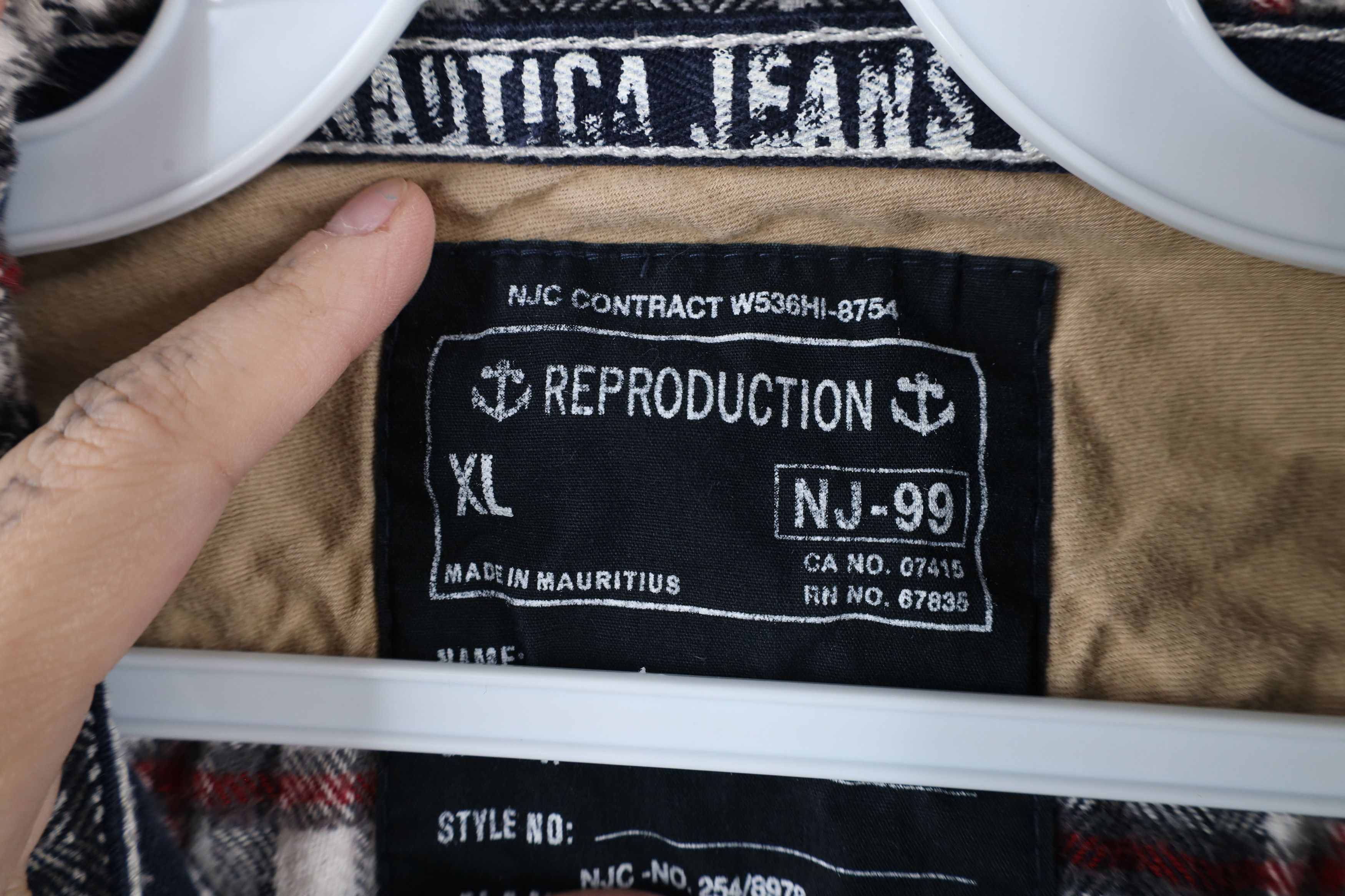 Nautica × Vintage Vintage 90s Nautica CPO Naval Flannel Button Shirt Plaid Size US XL / EU 56 / 4 - 9 Thumbnail