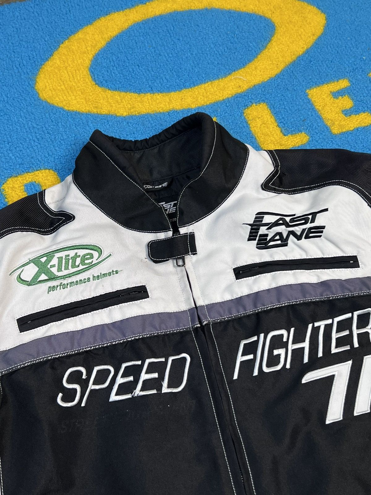 NASCAR Vintage Fast Lane Speed Fighter Black Racing Jacket Size US XL / EU 56 / 4 - 4 Thumbnail