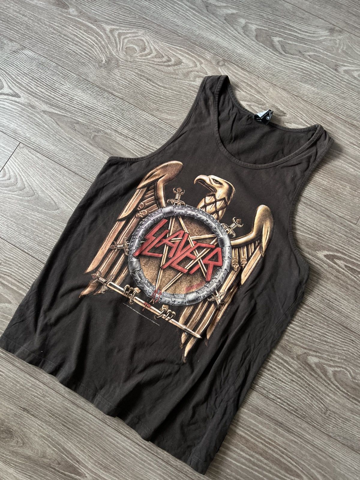 Slayer SLAYER Rock Bands Washed Distressed Tee Size US M / EU 48-50 / 2 - 5 Thumbnail