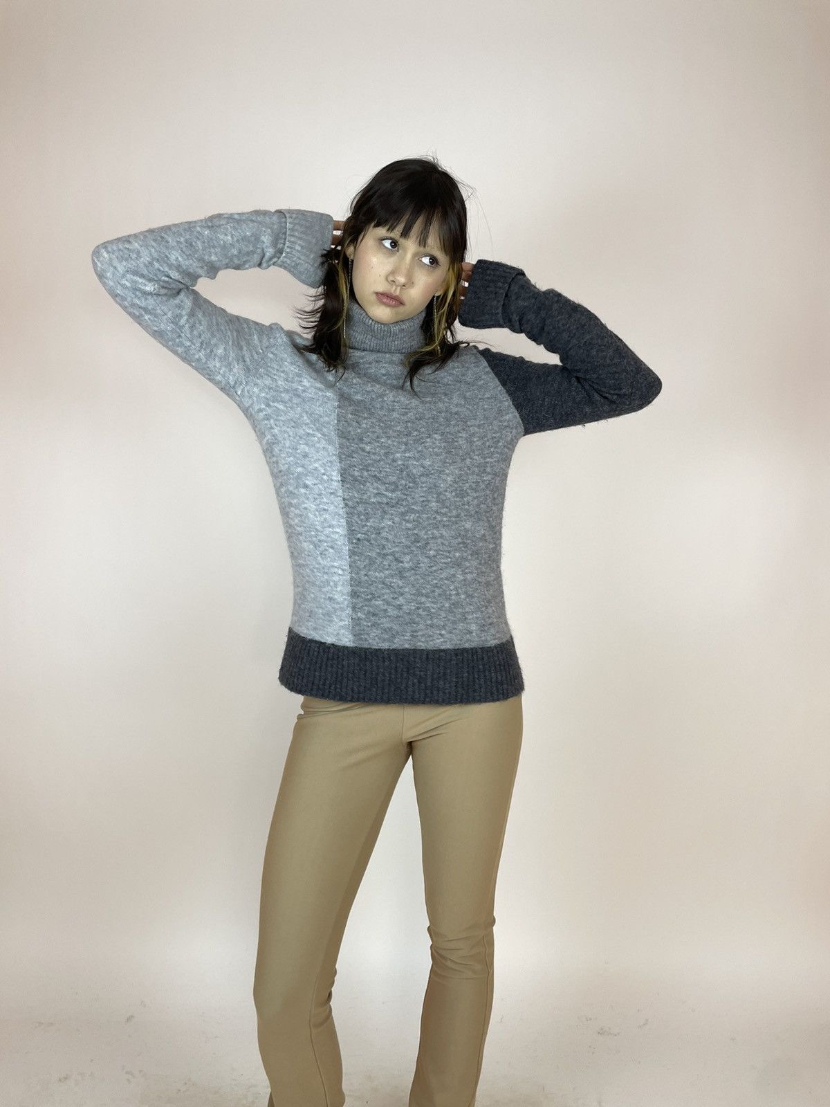 Cos COS turtleneck sweater Alpaca/wool/polyamide/Elastane grey Size XS / US 0-2 / IT 36-38 - 6 Thumbnail