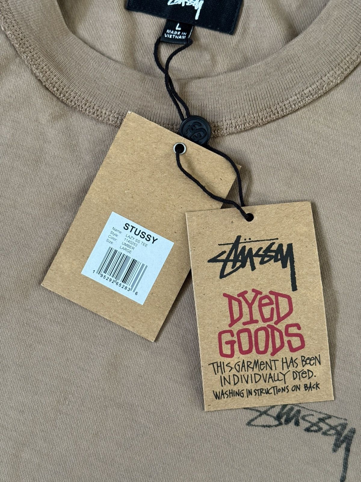 Stussy Men's Stussy Lazy 1140283 Umber Tee T-Shirt Size L Large New Size US L / EU 52-54 / 3 - 3 Thumbnail