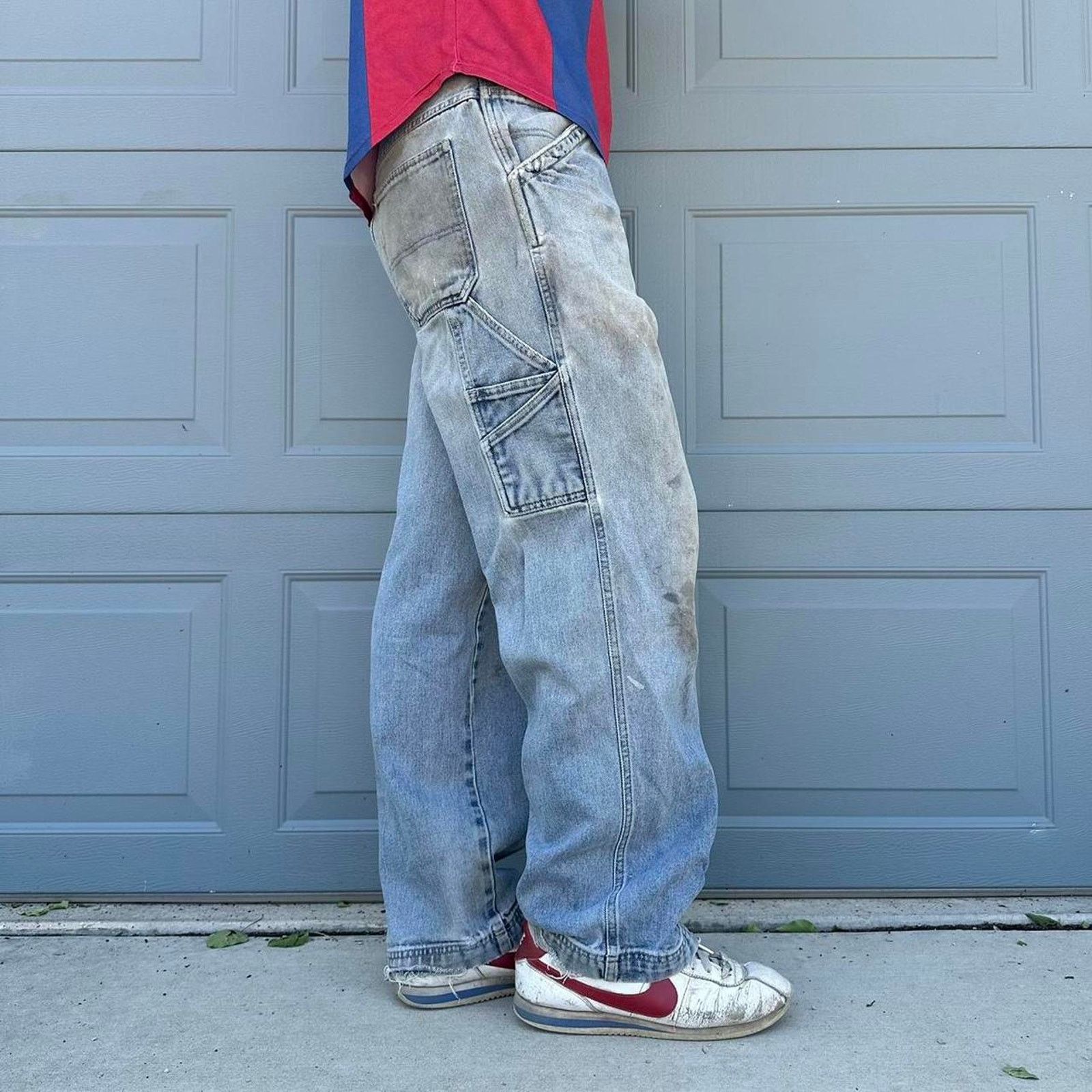 Old Navy Baggy faded old navy painter jeans | Grailed
