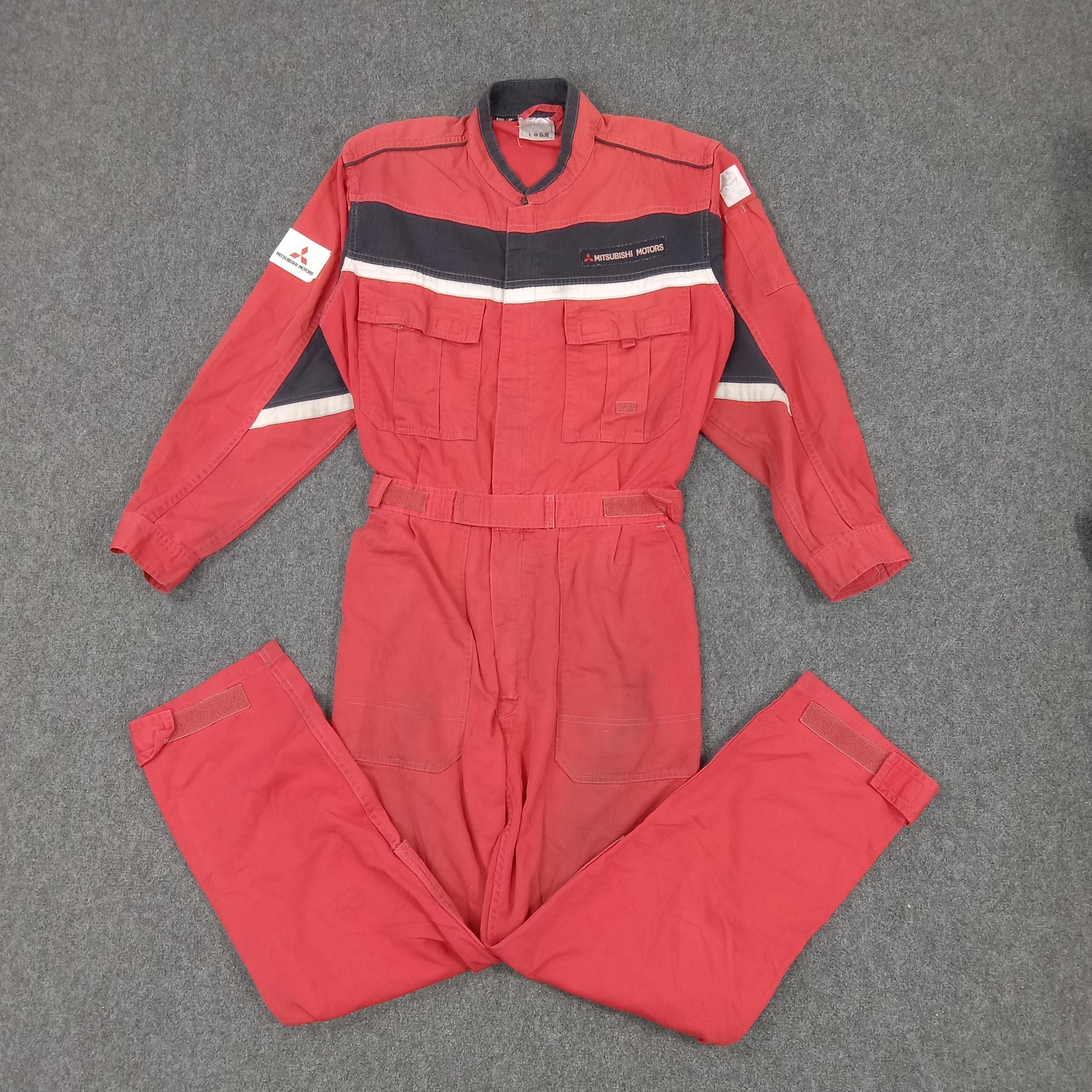 Japanese Brand × Vintage Mitsubishi Ralli Art Motorsport Japanese Coverall Jacket Size US M / EU 48-50 / 2 - 1 Thumbnail