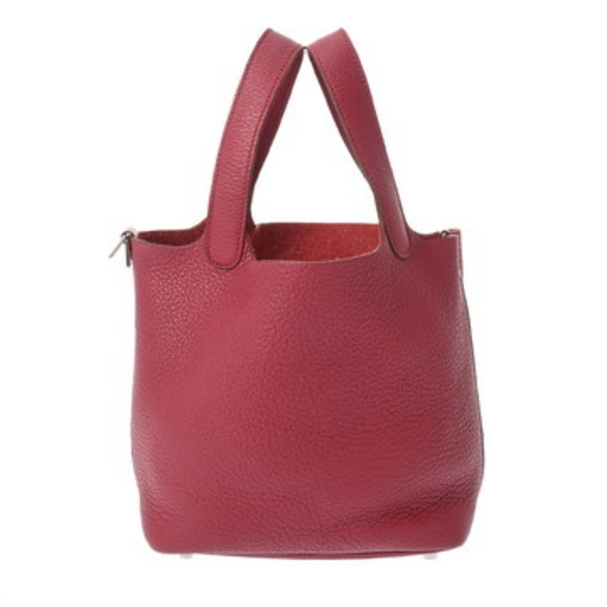 HERMES Picotin Lock PM Ruby T Stamp (circa 2015) Women's Taurillon Clemence Leather Handbag Condition: B Pre-owned Ginzo