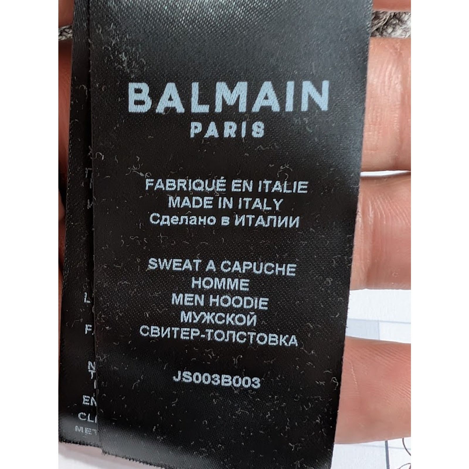 Balmain o1rshd1 Washed Hoodie in Grey Size US M / EU 48-50 / 2 - 19 Thumbnail