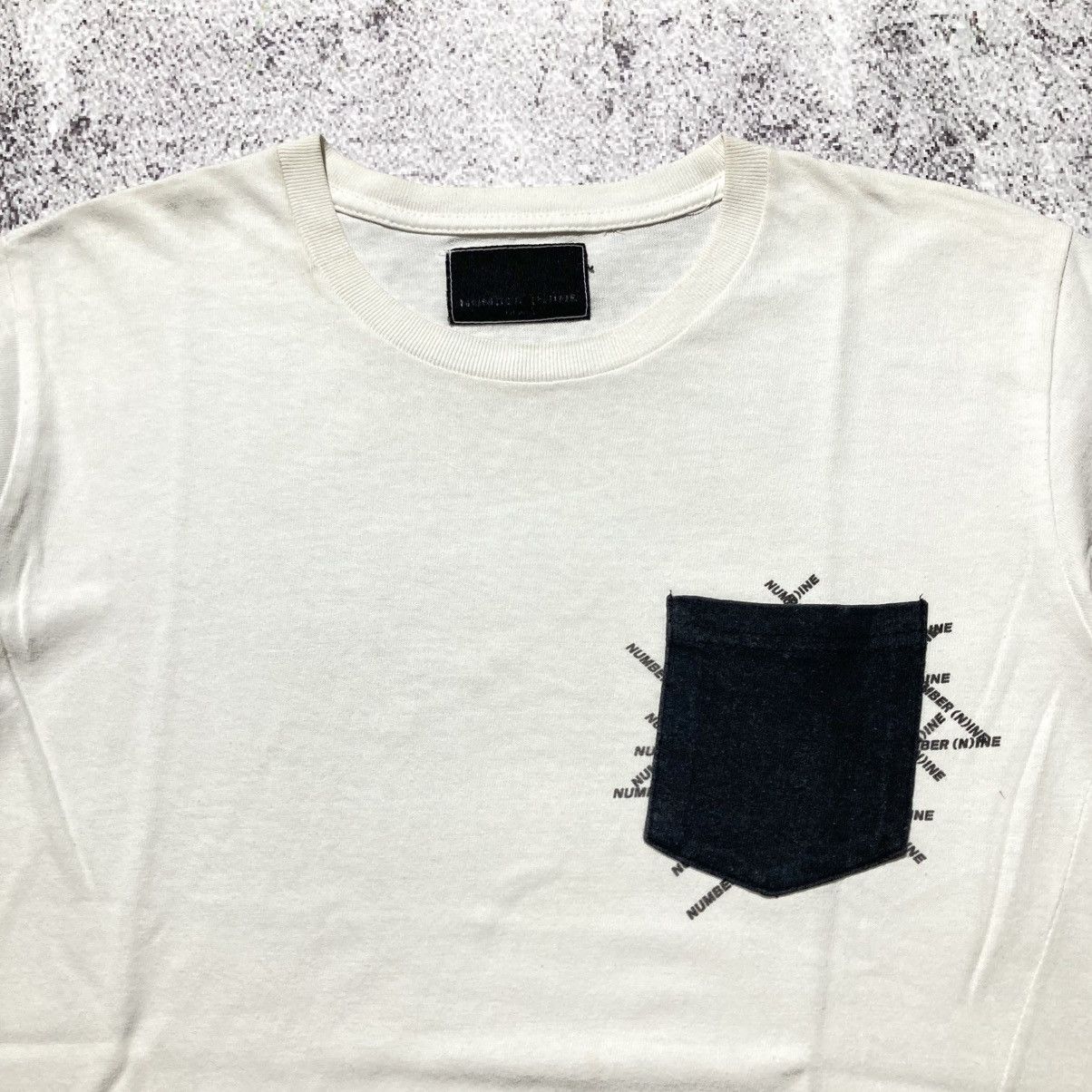Number (N)ine Number (N)ine Spellout Logo Pocket T-shirt White Size US M / EU 48-50 / 2 - 2 Thumbnail