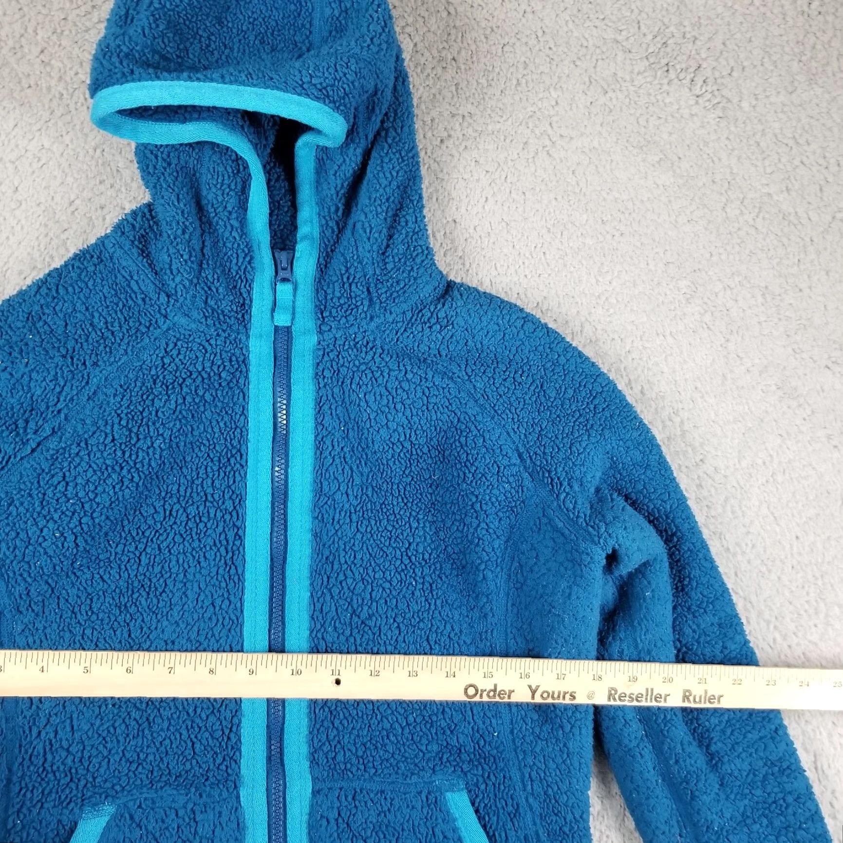 The North Face The North Face Jacket Women Medium Blue Deep Pile Fleece Full Zip Hooded Size M / US 6-8 / IT 42-44 - 5 Thumbnail