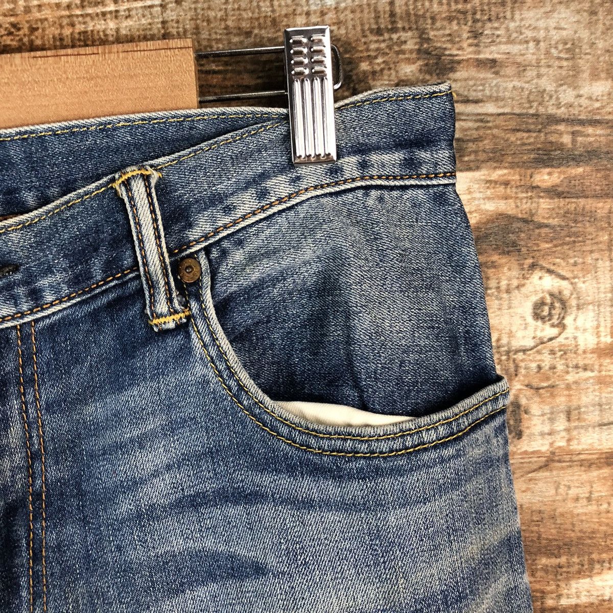 Levi's DLL Levis 551 faded Blue jeans Denim Pants #C189 Size US 31 - 8 Thumbnail