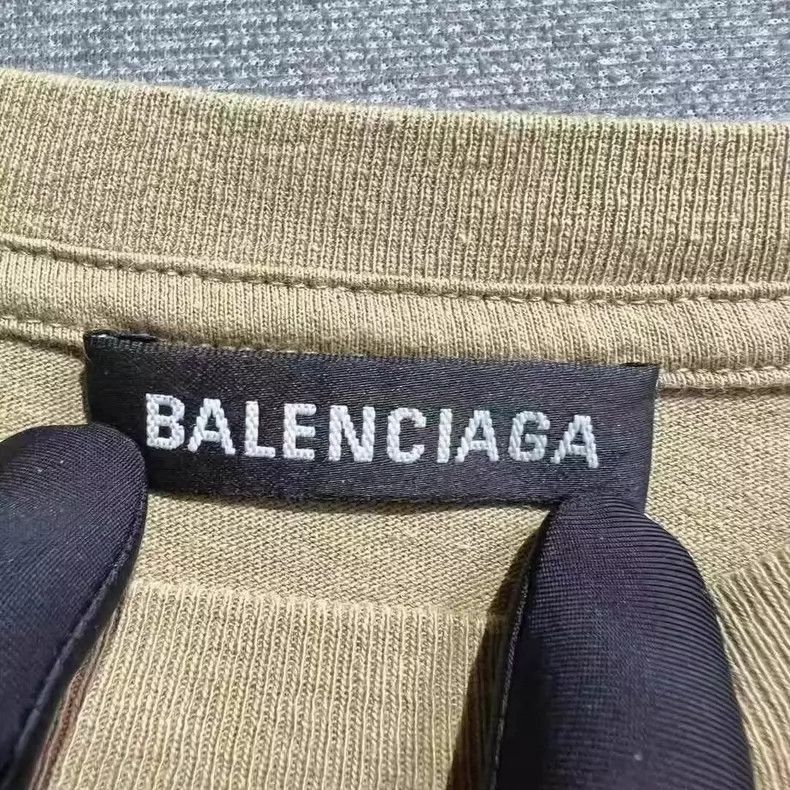 Balenciaga Balenciaga Khaki double B wheat pattern logo short sleeve Size US XS / EU 42 / 0 - 5 Thumbnail