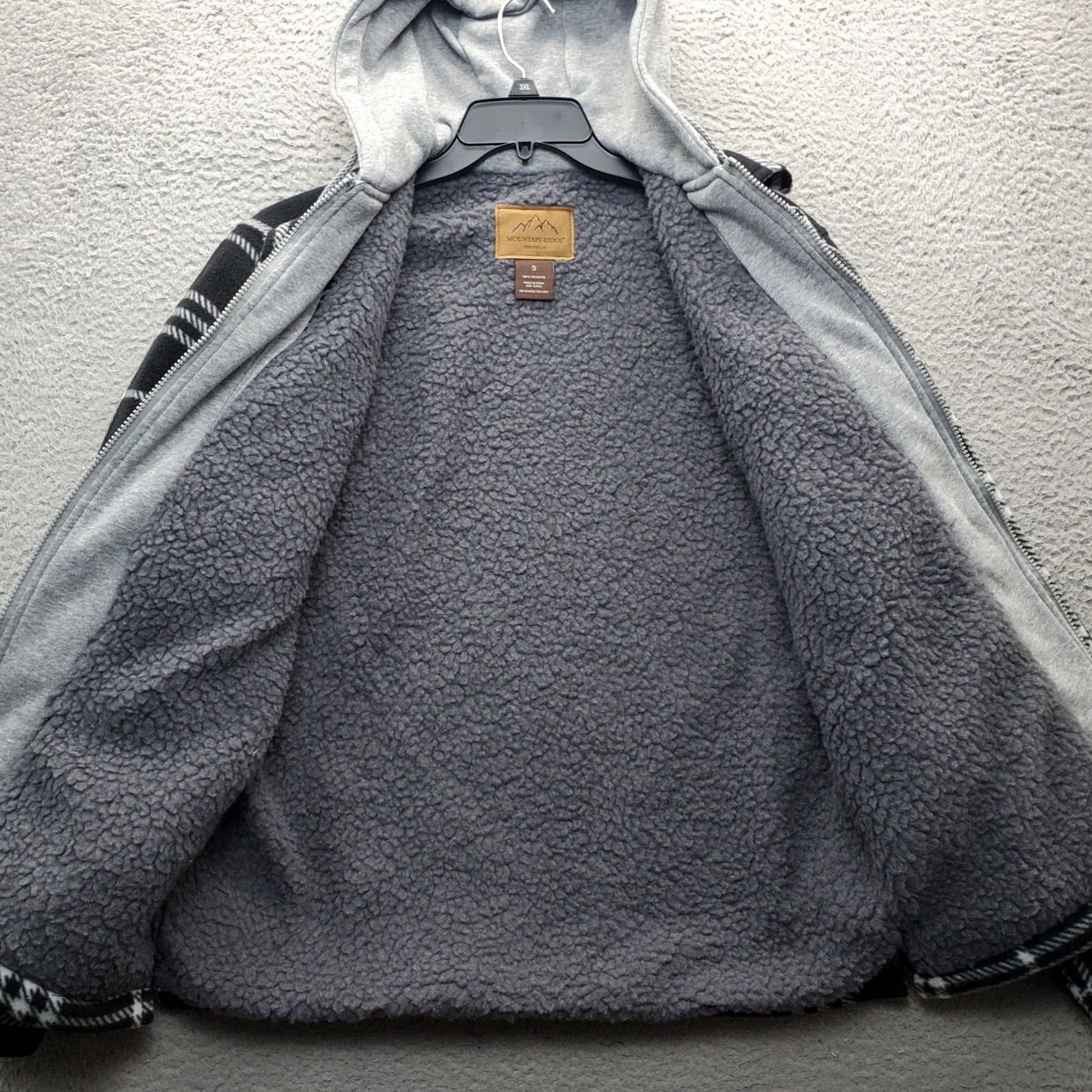 Vintage Mountain Ridge Hooded Shacket Men S Multi Plaid Sherpa Line Button Up Inside Zip Jacket Size US S / EU 44-46 / 1 - 7 Thumbnail