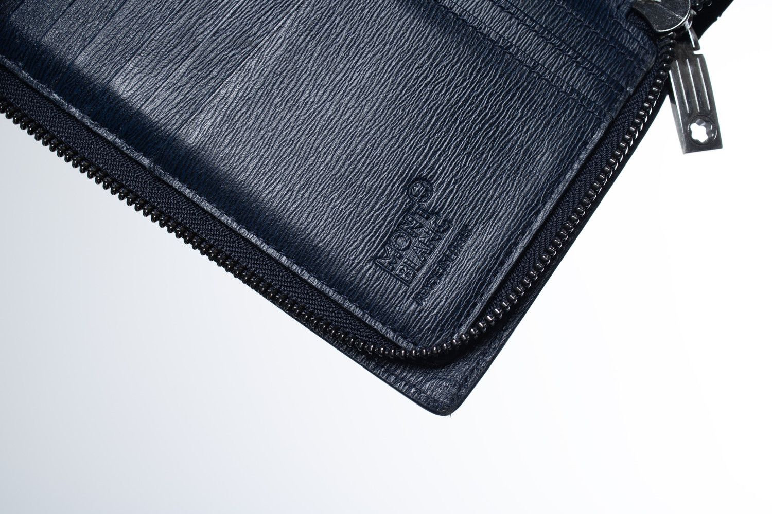 Montblanc Montblanc, blue leather zip around wallet Size ONE SIZE - 8 Thumbnail