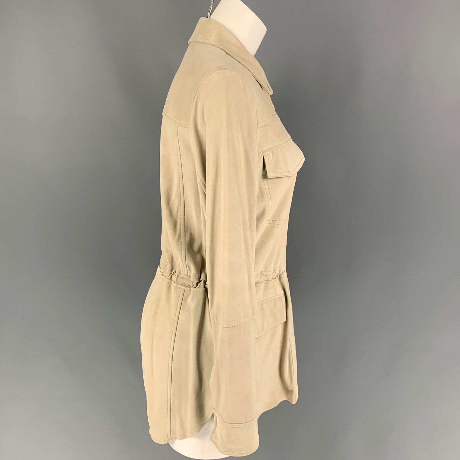 Vince VINCE Size S Beige Suede Parka Jacket Size S / US 4 / IT 40 - 2 Thumbnail