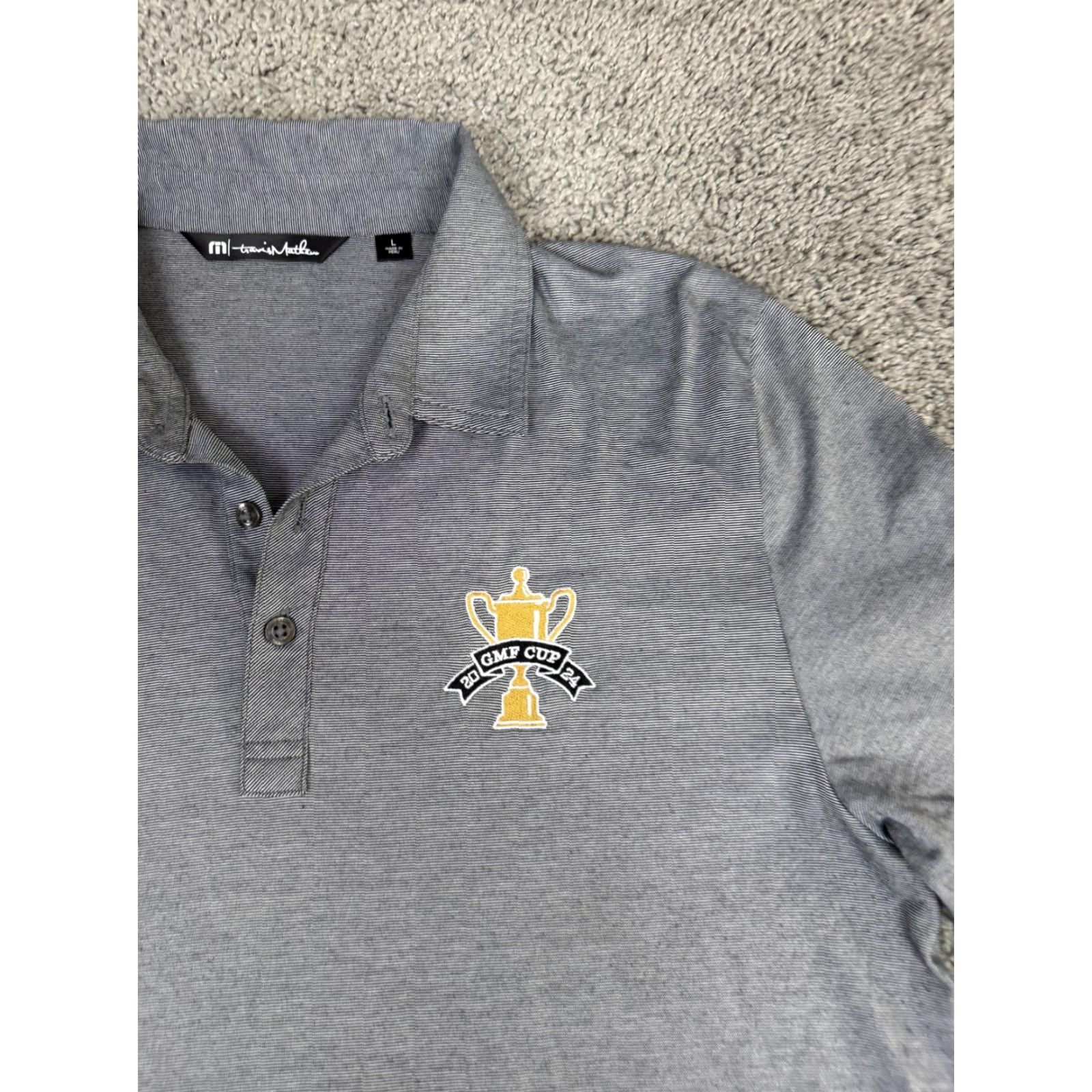 TravisMathew TravisMathew Polo Shirt Mens Large Gray GMF Cup Golf Performance TM1MAA369 Size US L / EU 52-54 / 3 - 3 Thumbnail